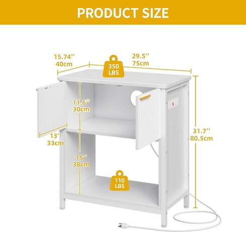 DWVO 20-29 Gallon Aquarium Stand with Power Outlets, Cabinet for Fish Tank Accessories Storage - Metal Frame Fish Tank Stand Suitable for Turtle Tank, Reptile Terrarium, 350LBS Capacity, White in Saudi Arabia
