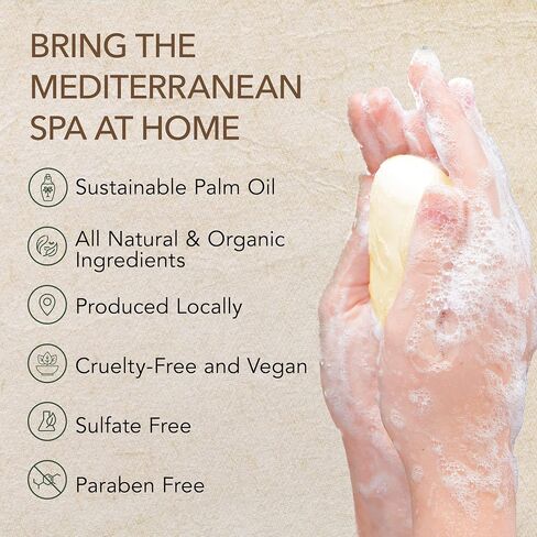 قالب صابون طبيعي 100% من O Naturals - مجموعة هدايا صابون متنوعة من 6 قطع - مكونات عضوية وزيوت عطرية - هدايا سبا للنساء والرجال، قالب صابون غسول الجسم وصابون الوجه لحب الشباب - ألواح صابون مطحونة ثلاثية in Saudi Arabia