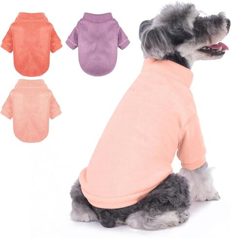 Dog Sweater, 3 Pack Dog Sweaters for Small Dogs Girl Boy, Ultra Soft Warm Puppy Clothes Dog Coat for Winter (Rose+Lt Pink+Lt Purple, Small) in Saudi Arabia