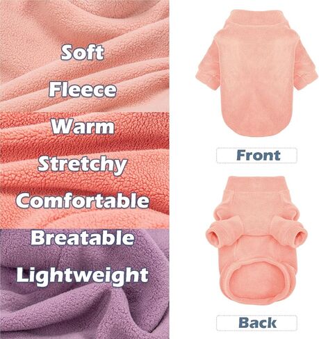 Dog Sweater, 3 Pack Dog Sweaters for Small Dogs Girl Boy, Ultra Soft Warm Puppy Clothes Dog Coat for Winter (Rose+Lt Pink+Lt Purple, Small) in Saudi Arabia