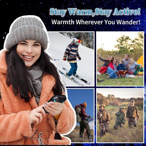 Hand Warmers Rechargeable 2 Pack,Electric Hand Warmers 8000mAh,20Hrs Long Safe Rechargeable Hand Warmer,Birthday Gifts for Men & Women, Hunting Gear,Camping Essentials,Travel Essentials in Saudi Arabia