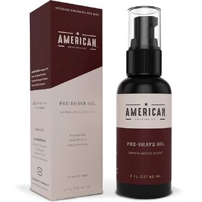 Pre-Shave Oil for Effortless, Smooth & Irritation-free Shave, For Men’s Skin Care Natural Handcrafted Blend Argan & Jojoba Oil, Protects Razor Burn, Premium Pre-Shave Oil by American Shaving Co - 2 Oz