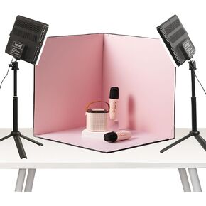 Upgrade Light Box Photography,Portable Photo Studio Light Box 16x16 inch Professional Shooting Tent Kit with 288pcs LED Lights 15 HD Backdrops Paper for Food and Small Product Photography Props