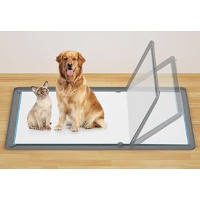 Puppy Pee Pads Holder for Dog Training Pads, Soft Potty Pads Tray with High Edge Leakproof for Floor Protect, 24" x 35" Non-Skid Dog Cat Litter Mat Fit Disposable and Washable Pee Pads