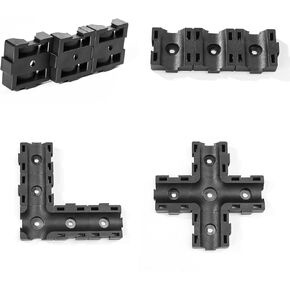 Recoil ZTM19 100 قطعة من وحدات تثبيت الكابل بسحاب، فتحات مزدوجة، مقاس 3/4 بوصة × 3/4 بوصة لسلك من 4 إلى 8 قياسات مع قاعدة مرساة لولبية، منظمات تثبيت سلك كابل معيارية لإدارة الكابلات، أسود in Kuwait