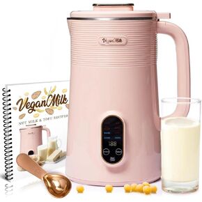 Soy Milk Maker Machine - 8 in 1 Vegan Nut Milk Maker - Nut Milk Machine Works As: Almond Milk Maker, Oat Milk Maker, Soymilk Machine, & Soup Maker Machine. Make Creamy Smoothies- Recipe Book Included
