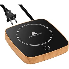 Coffee Mug Warmer Waterproof Smart Cup Warmer with 3 Temperature Setting for Warming & Heating Coffee, Beverage, Milk, Tea and Hot Chocolate (Wood Grain)