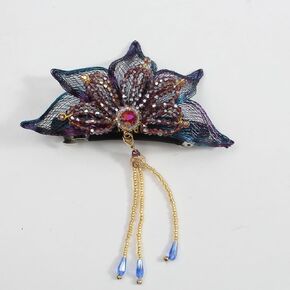 Hair Barrettes Clips For Women - 2Pcs Copper Wire Hand-woven High-level design Barrettes Elegant Hair Accessories, Barrettes for Women Thick Hair - Gifts for Women Girls（blue）