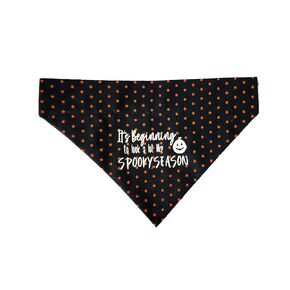 It's Beginning to Look a lot like Spooky Season Glow in the Dark Over the Collar Dog Bandana That Slips onto Their Existing Collar Size (X-Large)
