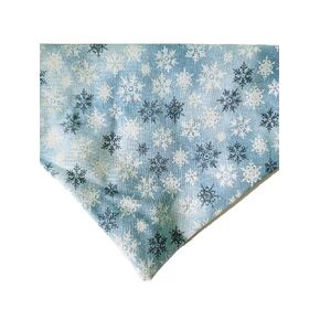 Snowflakes Over the Collar Dog Bandana That Slips onto Their Existing Collar Size (Medium)