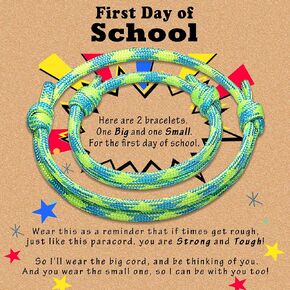 First Day of Kindergarten Bracelet, Back to School Bracelet First Day of School Bracelet as Kindergarten Bracelet Mommy and Me, Mother Son Bracelets Back to School Gifts for Boys
