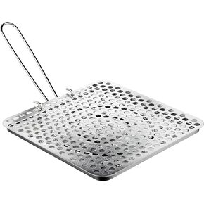 Ibili Classica Foldable Tin Plate Bread Toaster Camping Cookware, Ideal For Use On Gas Flame - Made in Spain - 20cmx20cm - 7.8"x7.8"