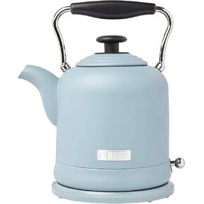 Haden 75025 HIGHCLERE Vintage Retro 1.5 Liter/6 Cup Capacity Innovative Cordless Electric Stainless Steel Tea Pot Kettle with 360 Degree Base, Pool Blue