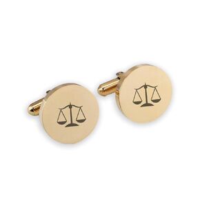 Love, Georgie Scales of Justice Cufflinks Gift for Lawyer, Attorney Law School Graduation Gift Cufflinks for Graduate with Law Degree (Steel)