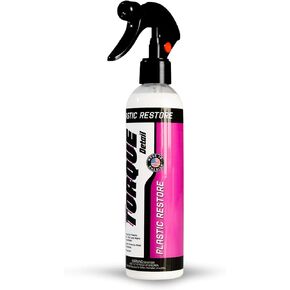 Torque Detail Plastic & Trim Restorer Spray - Restores, Shines & Protects Your Car’s Plastic, Vinyl & Rubber Surfaces With Molecular Restoration - Easily Applies in Minutes, Lasts At Least 6 Months (8oz)