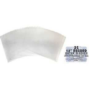 (25) 12" Double Oversize Record Outer Sleeves - Fits Most Box Sets up to 1.25" - Archival Quality Virgin Heavy Duty 3mil Thick Polyethylene #12SE03DO