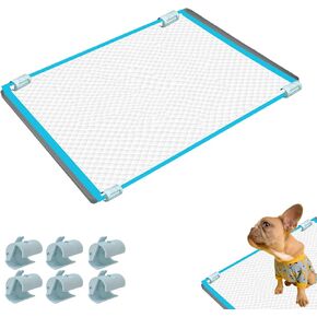 Dog Pee Pad Holder Tray, Puppy Potty Training Tray with 6 Clips, High Edge Dog Potty Tray, Non Slip Silicone Puppy Pad Holder Tray for Easy Cleaning.