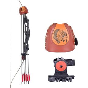SPG Adjustable Archery Arrow Quiver - Leather Quiver Arrow Holder with Quick Shoot System Longbow Recurve Bow Quiver 4/6 Arrows Hanged Arrow Case for Hunting Shooting Practice