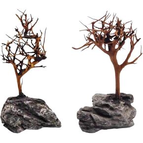 2pcs small bonsai aquarium tree,4-6inch,Handmade aquarium bonsai tree Aquarium Decor tree