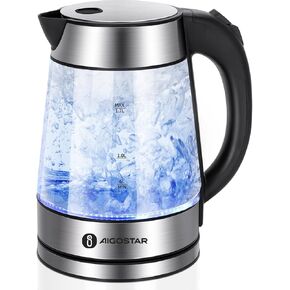 Aigostar Electric Kettle Temperature Control & Tea Infuser 1.7L, Hot Water Tea Kettle with Variable Temperature LED Indicator Light Change Auto Shut-Off