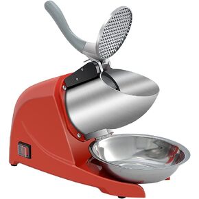 Snow Cone Machine 380w Shaved Ice Machine 3 Blades Ice Shaver 280lbs/hr Electric Ice Crusher Prevent Splash Snow Cone Maker for Home and Commercial with Ice Pick