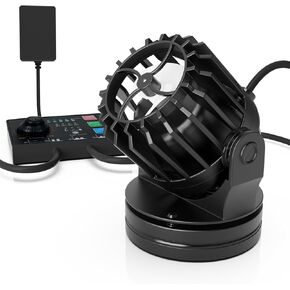 Premium Aquarium Wave Maker: Independent Controller, Feeding Modes, Smart Day & Night Switch, Magnetic Mounting - Optimized for Fresh and Saltwater Tanks (1000GPH/16GPM，tank thickness less than 10mm)