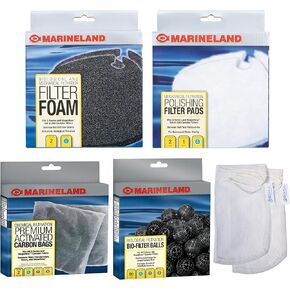 Magniflow 220/160 Canister Filter Rite-Size S Replacement Filter Media Kit, Including Gokul Brands Mesh Bags(Filter Media Balls, Carbon Bags, Polishing Pads, Filter Foam)
