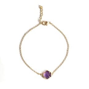 Gempires الطبيعية الحقيقية العقيق مسدس سوار داينتي سلسلة أساور للنساء هيبوالرجينيك 14K الذهب الأصفر مطلي الحافة مجوهرات 8 بوصة سلسلة قابلة للتعديل