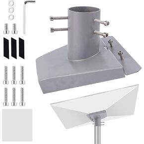 Pipe Adapter for Starlink Gen 3, Pole Mount Adapter Heavy Duty, Stainless Steel Roof Pole Wall Mounting Kit Compatible with Starlink Gen 3 Standard Kickstand Dish Accessories