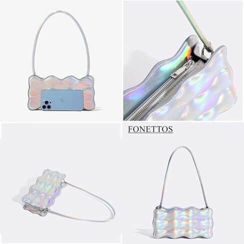 حقائب كتف FONETTOS من التسعينيات للسيدات، حقيبة يد عصرية للفتيات بتصميم أنيق ومحفظة بمقبض كروس in Kuwait
