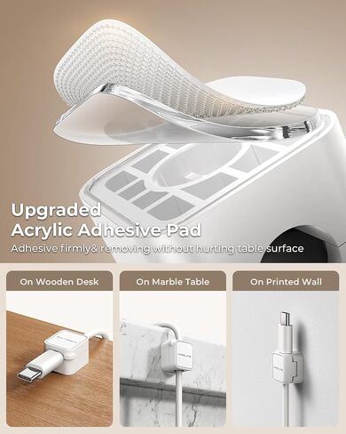 MRGLAS 10-Pack Magnetic Cable Management Cord Organizer,[1s Lock] Cable Holder Clips -Desk Cable Clips [Cable Smooth Adjustable], Adhesive Wire Organizer Keeper for Nightstand Desktop Wall Car Office in Saudi Arabia