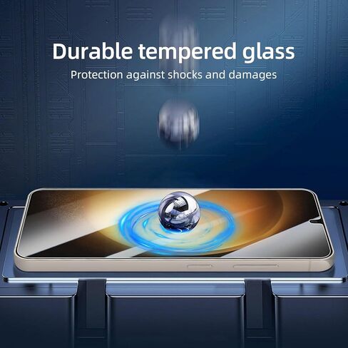 NEW'C 3 عبوات مصممة لهاتف Samsung Galaxy S24 5G واقي شاشة من الزجاج المقسى، صديق للحافظة ومقاوم للغاية in Kuwait