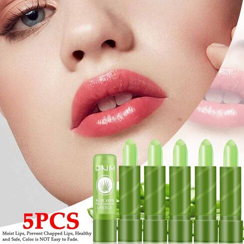 BINGBRUSH 2 Pcs Aloe Vera Color Changing Lipstick Queen,PH Mood Long Lasting Labiales Lip Gloss Lip Balm Tinted Magic Lip Stain Makeup Moisturize Lipstick Set for Women in Saudi Arabia