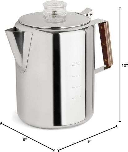 Fox Run 9-Cup Rapid Brew Stainless Steel Stovetop Coffee Percolator in Saudi Arabia
