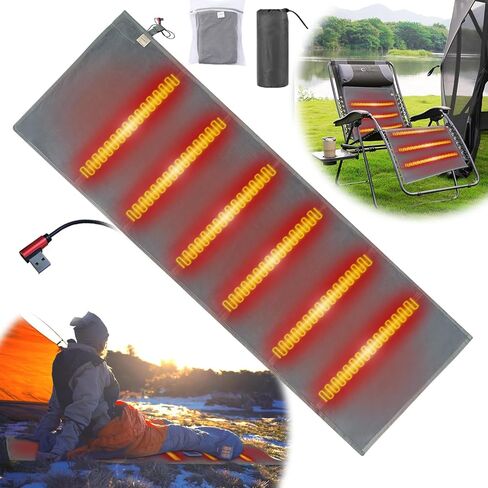 Camping Heated Sleeping Bag Pad - Battery Powered Heated Blanket USB Heater for Tent Outdoor in Saudi Arabia