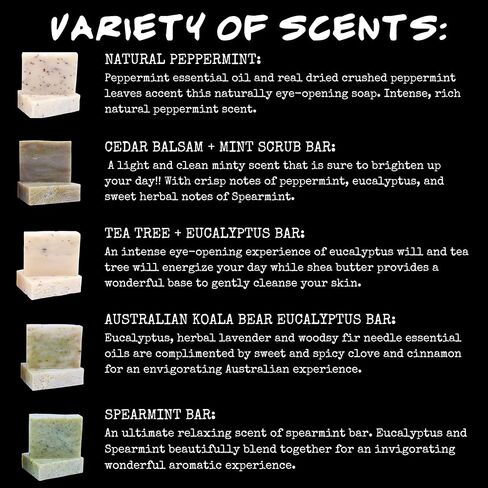 BLUEBYRD SOAP Men's Natural Bar Soap Gift Set (5 Bars) | Masculine Soap Bars Variety Pack - Bay Rum, Citrus Cedar Sage, Sandalwood, Frankincense, Exfoliating Pumice (Mens Original) in Saudi Arabia