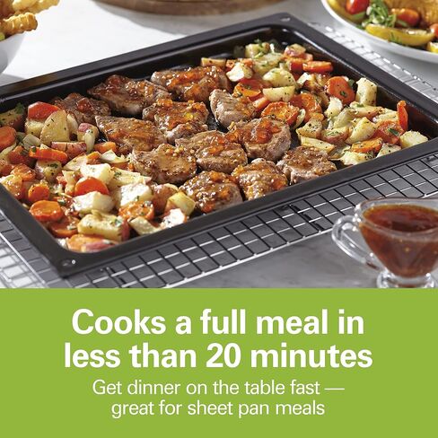 Hamilton Beach Air Fryer Countertop Toaster Oven with Sure-Crisp Technology, XL Capacity for 2 12" Pizzas, Two 9" x 13" Pans and 4 Rack Positions, Digital Controls, Grey (31390) in Saudi Arabia