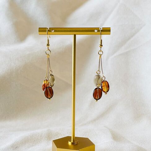 Cute Coffee Earrings, Gold Plated Fun Novelty Coffee Bean Drop Dangle Earrings, Gifts for Coffee Lovers Coffeeholic Women Girls (color 02) in Saudi Arabia