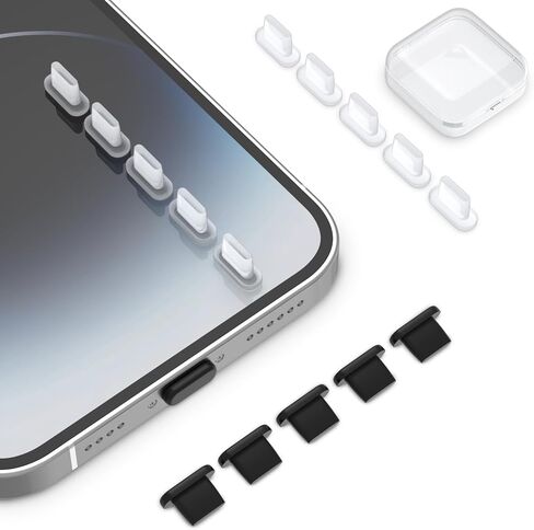 غطاء قابس مضاد للغبار من iMangoo لمنفذ Apple iPhone Lightning، غطاء شحن سيليكون 8 دبابيس غطاء شاحن حامي لهاتف iPhone 14 Pro Max 13 Mini 12 11 XR Xs 8 7 6 Plus AirPods iPad Air - 15 حزمة in Kuwait