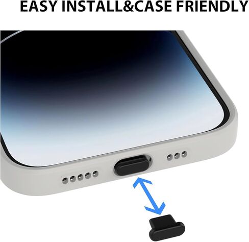 غطاء قابس مضاد للغبار من iMangoo لمنفذ Apple iPhone Lightning، غطاء شحن سيليكون 8 دبابيس غطاء شاحن حامي لهاتف iPhone 14 Pro Max 13 Mini 12 11 XR Xs 8 7 6 Plus AirPods iPad Air - 15 حزمة in Kuwait