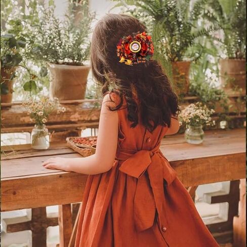 Fall Pumpkin Hair Bow Clips for Girls,Cute Handmade Happy Fall Colored Ribbon Bow Barrettes Alligator Hairpins Give Thanks Halloween Dress Outfit Decor Accessories Gift (B) in Saudi Arabia