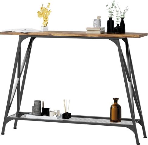 Console Sofa Table 41.7 in Entryway Table Industrial Modern Narrow Sofa Tables with Shelves 2-Tier Storage, Entrance Tall High Table for Hallway, Entryway,Bedroom & Living Room Furniture in Saudi Arabia