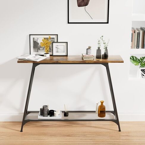 Console Sofa Table 41.7 in Entryway Table Industrial Modern Narrow Sofa Tables with Shelves 2-Tier Storage, Entrance Tall High Table for Hallway, Entryway,Bedroom & Living Room Furniture in Saudi Arabia