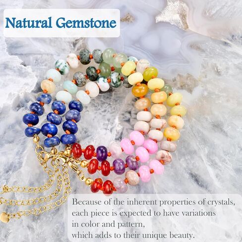 Bivei Beaded Bracelets Natural Gemstone Handmade Crystals Link Jewelry for Women Yoga Protection Calming Energy Anxiety Relax（Self-Love Bracelet） in Saudi Arabia