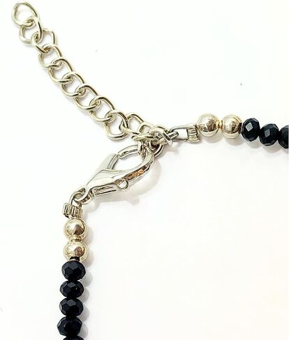 Black Bead Handmade Crystal Evil Eye Anklet Bracelet for Women Handmade Simple Waterproof Ankle Foot Bracelets for Women Handmade Minimalist Jewelry Adjustable (Design 7) in Saudi Arabia