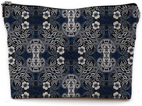 Minimalist Boho Flowers Floral Makeup Bag Travel Cosmetic Bags,Boho Mid Century Modern Art Cosmetic Makeup Bags with Zipper Pouch Travel Toiletry Case,Boho Gifts for Women in Saudi Arabia