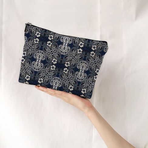 Minimalist Boho Flowers Floral Makeup Bag Travel Cosmetic Bags,Boho Mid Century Modern Art Cosmetic Makeup Bags with Zipper Pouch Travel Toiletry Case,Boho Gifts for Women in Saudi Arabia
