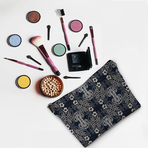 Minimalist Boho Flowers Floral Makeup Bag Travel Cosmetic Bags,Boho Mid Century Modern Art Cosmetic Makeup Bags with Zipper Pouch Travel Toiletry Case,Boho Gifts for Women in Saudi Arabia