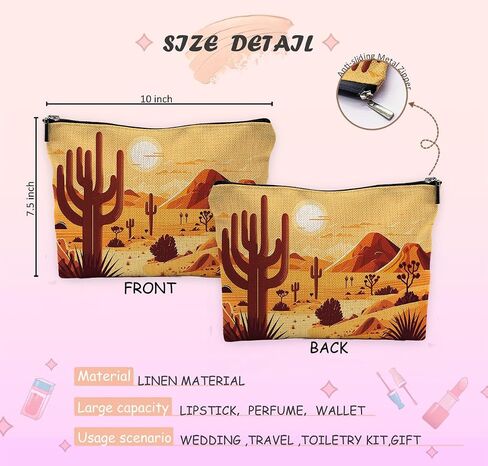 Minimalist Boho Flowers Floral Makeup Bag Travel Cosmetic Bags,Boho Mid Century Modern Art Cosmetic Makeup Bags with Zipper Pouch Travel Toiletry Case,Boho Gifts for Women in Saudi Arabia