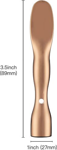 ملعقة تكسون المعدنية للعناية بالبشرة، قناع صغير للوجه قابل لإعادة الاستخدام، ملاعق تجميل للمكياج للكريم واللوشن والمرطبات (ذهبي وردي، ذهبي، فضي (ملعقة واقفة) in Kuwait